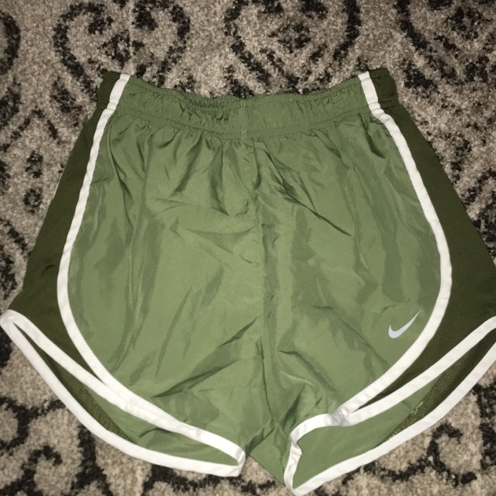 nike green and white athletic short size XS